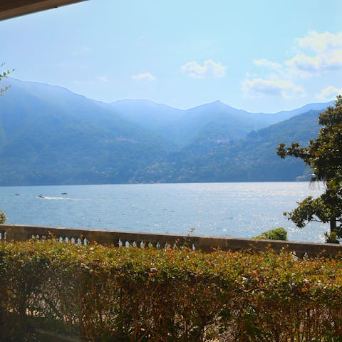 Take in the beauty of Lake Como from almost every window in the house