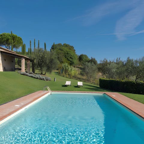 Make a beeline for the private pool and float beneath Italy's blue skies