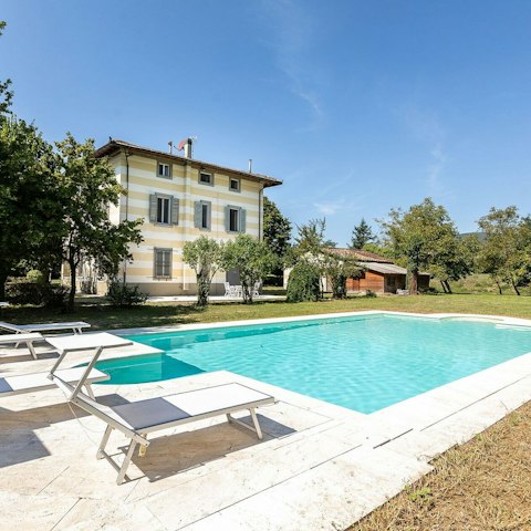 Take a refreshing dip in the garden pool