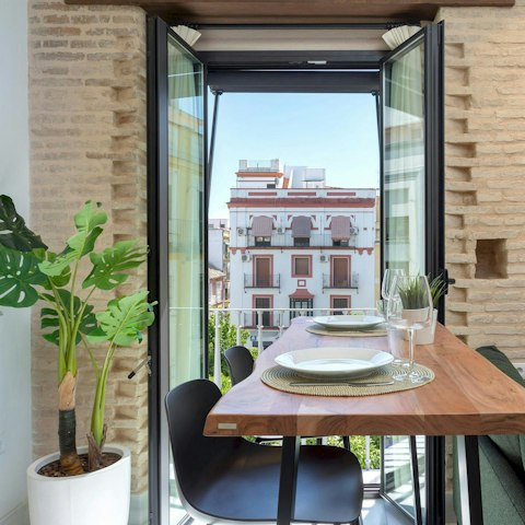 Soak up the historic vistas from the breakfast bar