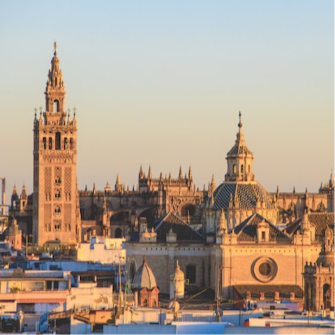 Take a fifteen-minute stroll to Seville's mighty cathedral