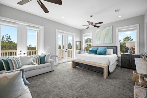 Step out onto the balcony above the trees
