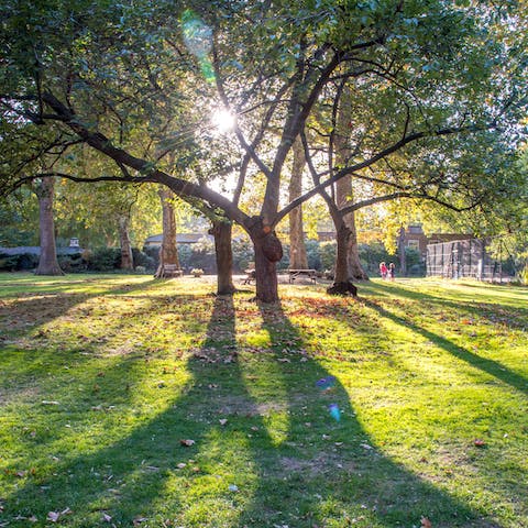 Play a game of tennis in the residents-only private garden