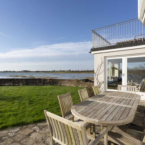 Take your morning coffee in the crisp fresh air