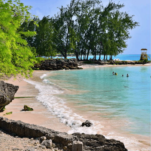 Explore the beautiful beaches of Barbados, with the closest just an eight minute drive from your villa