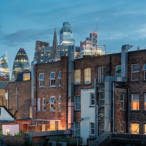 Take in incredible city views from the balcony