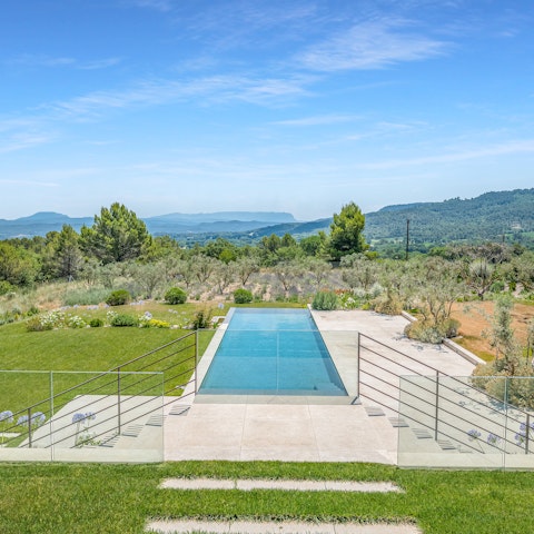 Soak up panoramic countryside views from the pool