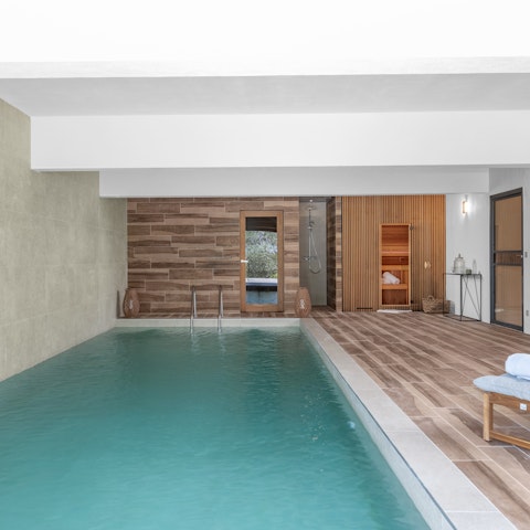 Unwind in the private wellness area