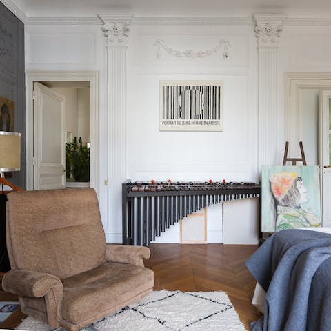 Get musical on the master bedroom's marimba