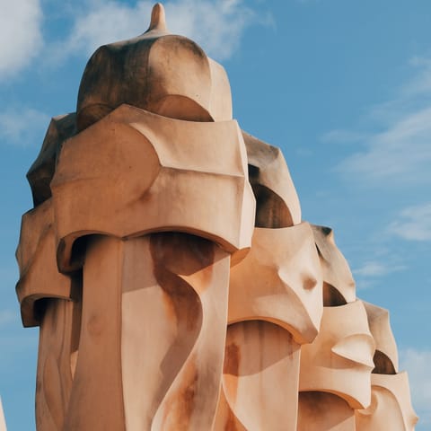 Explore Gaudi's Casa Milà, a short walk away