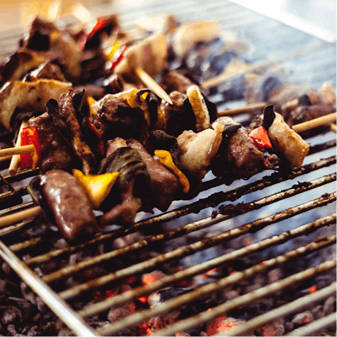 Grill some local fresh produce on the home's barbecue