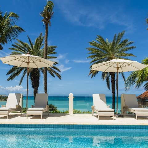 Spend lazy days around the private pool with a view