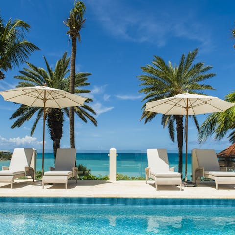 Spend lazy days around the private pool with a view