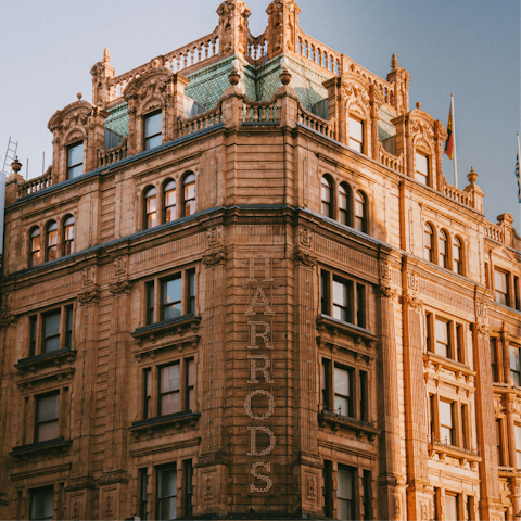 Stroll over to Harrods for luxury shopping