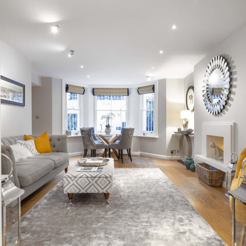 Unwind in one of the two cosy lounges