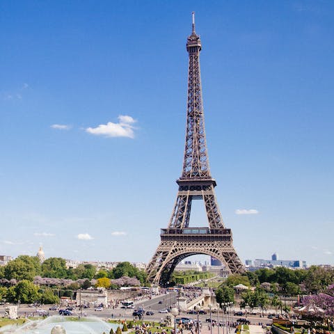 Walk to the Eiffel Tower to take in the view