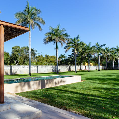 Spend blissful afternoons relaxing by the pool