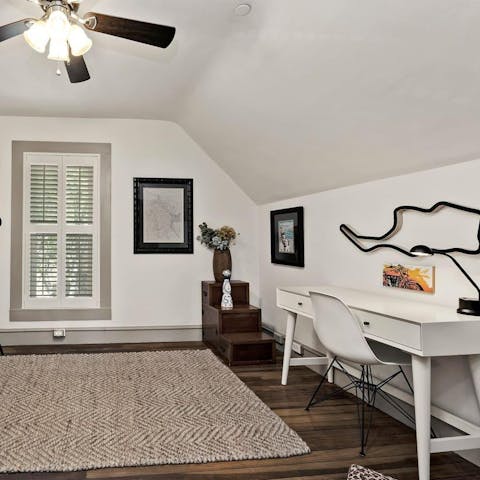 Catch up on work in the dedicated office