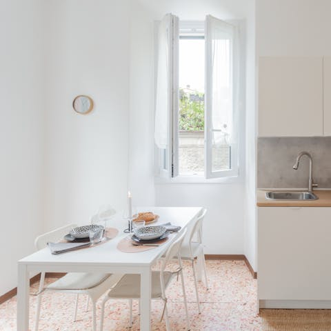 Cook some Italian-inspired cuisine in the kitchen
