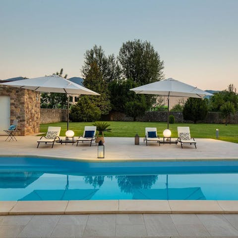 Guests loved spending time in the garden and relaxing by the pool.