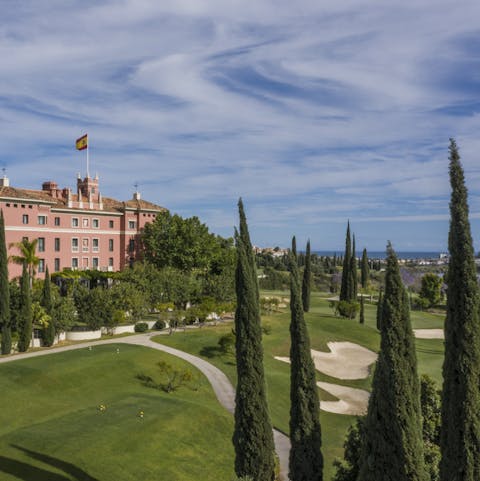 Play on one of three world-class golf courses