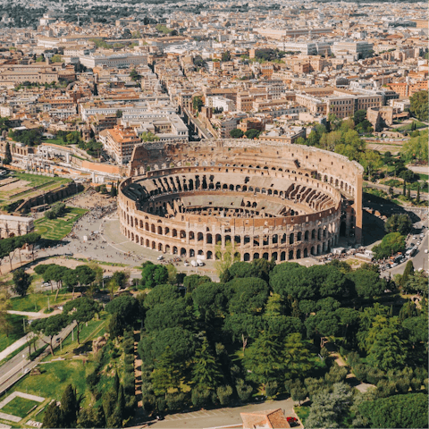Take advantage of the great transport links nearby and visit the Colosseum