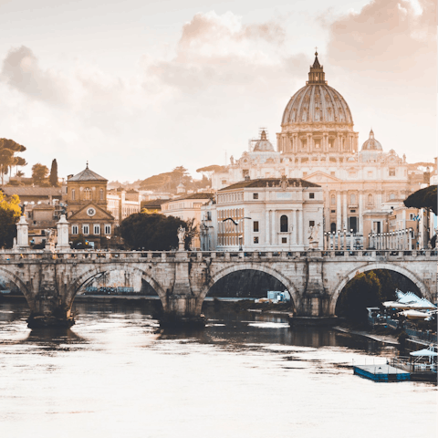 Explore Rome at your own speed or let your host arrange a tour in a vintage Fiat van