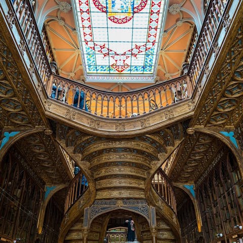 Explore the stunning Livraria Lello bookshop nearby
