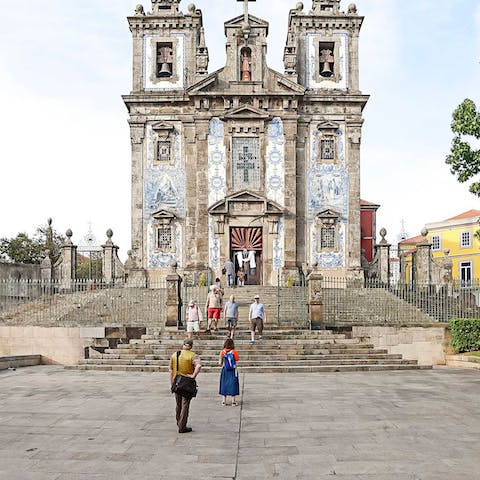 Visit the Church of Saint Ildefonso, just a short stroll from your door