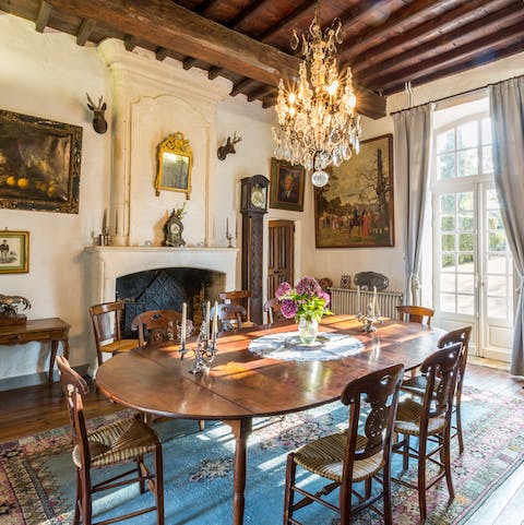 Elegant furnishings and plenty of curios