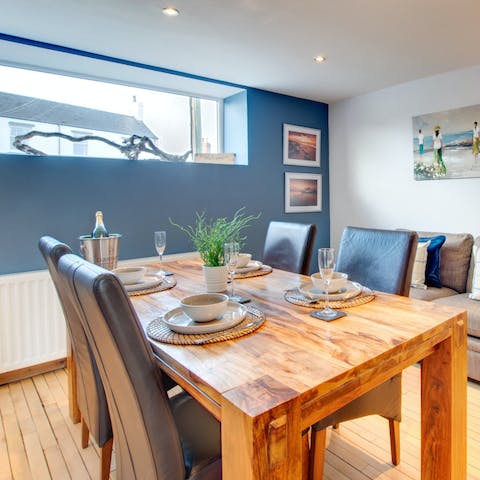 Serve up some seaside fish and chips at the dining area