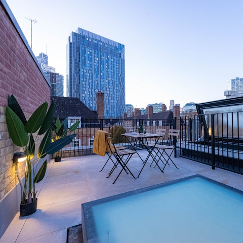 Sit out on the communal rooftop terrace and enjoy the city views