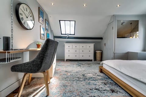 Catch up on important work at the desk space