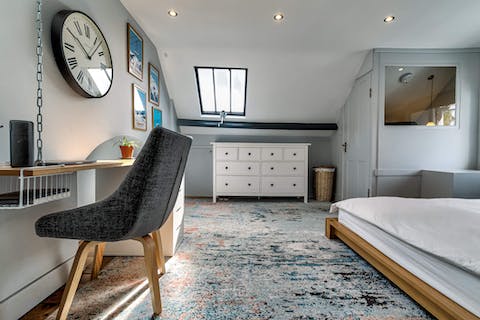 Catch up on important work at the desk space