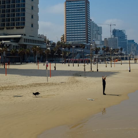 Head to Gordon Beach – just a five minute stroll away