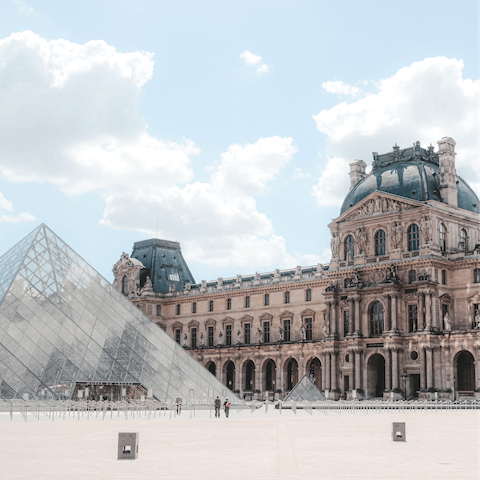 See the Mona Lisa at the iconic Louvre Museum, under a mile away