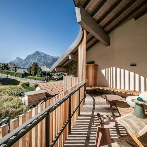 Savour the fresh air and beautiful views from the terrace