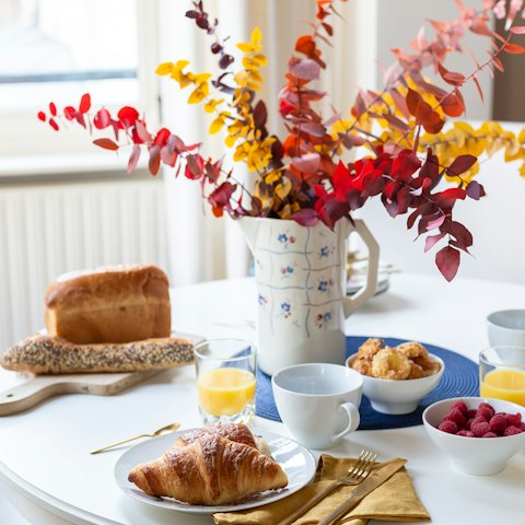Bright dining space
