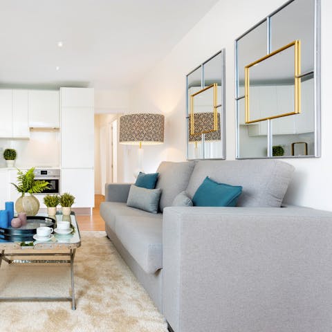 Start your mornings with a cup of coffee on the comfy couch
