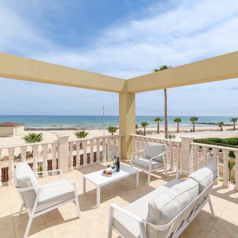 Admire the breathtaking ocean views from the balcony – a great spot for sunsets