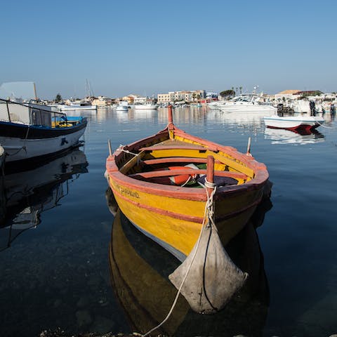 Explore the pretty seaside village of Marzamemi – it's a six-minute drive