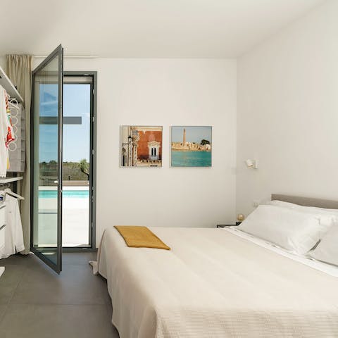 Fling open the bedroom doors and be at the pool in a matter of seconds