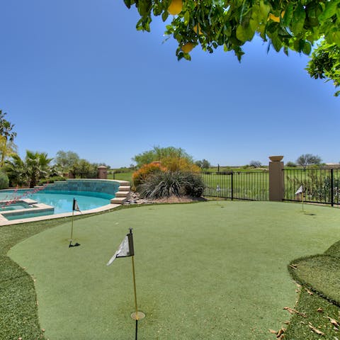 Practice your putting in the back garden