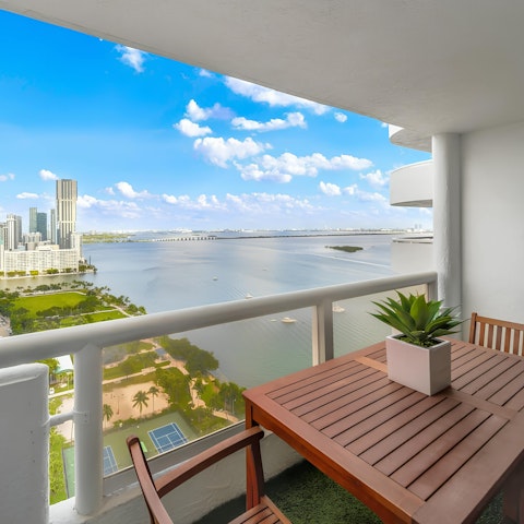 Soak up Biscayne views from the balcony