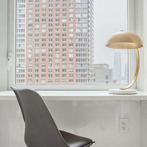 Get some work done while looking out at the city views