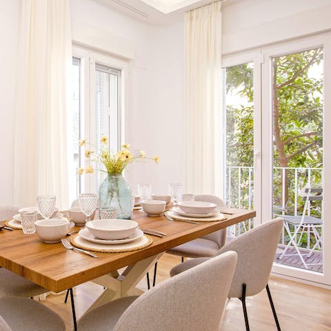 Enjoy some porra antequerana at the dining table