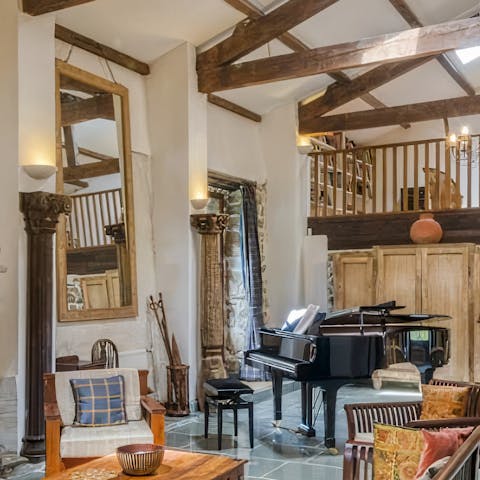 Practise your musical skills on the piano