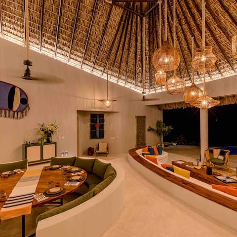 Enjoy delicious local dishes, lovingly prepared by the private chef, in the most glorious outdoor setting