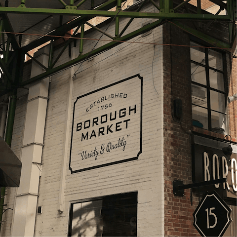 Wind your way to Borough Market for fresh local produce