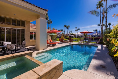 Cool off in the private pool beneath open California skies